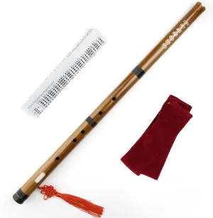 F key - Short Xiao, Bamboo Chinese Flute Xiao, One Section 6 Holes Bamboo Xiao Chinese Traditional Musical Instrument Professional Vertical Xiao Flute with Mouthpiece