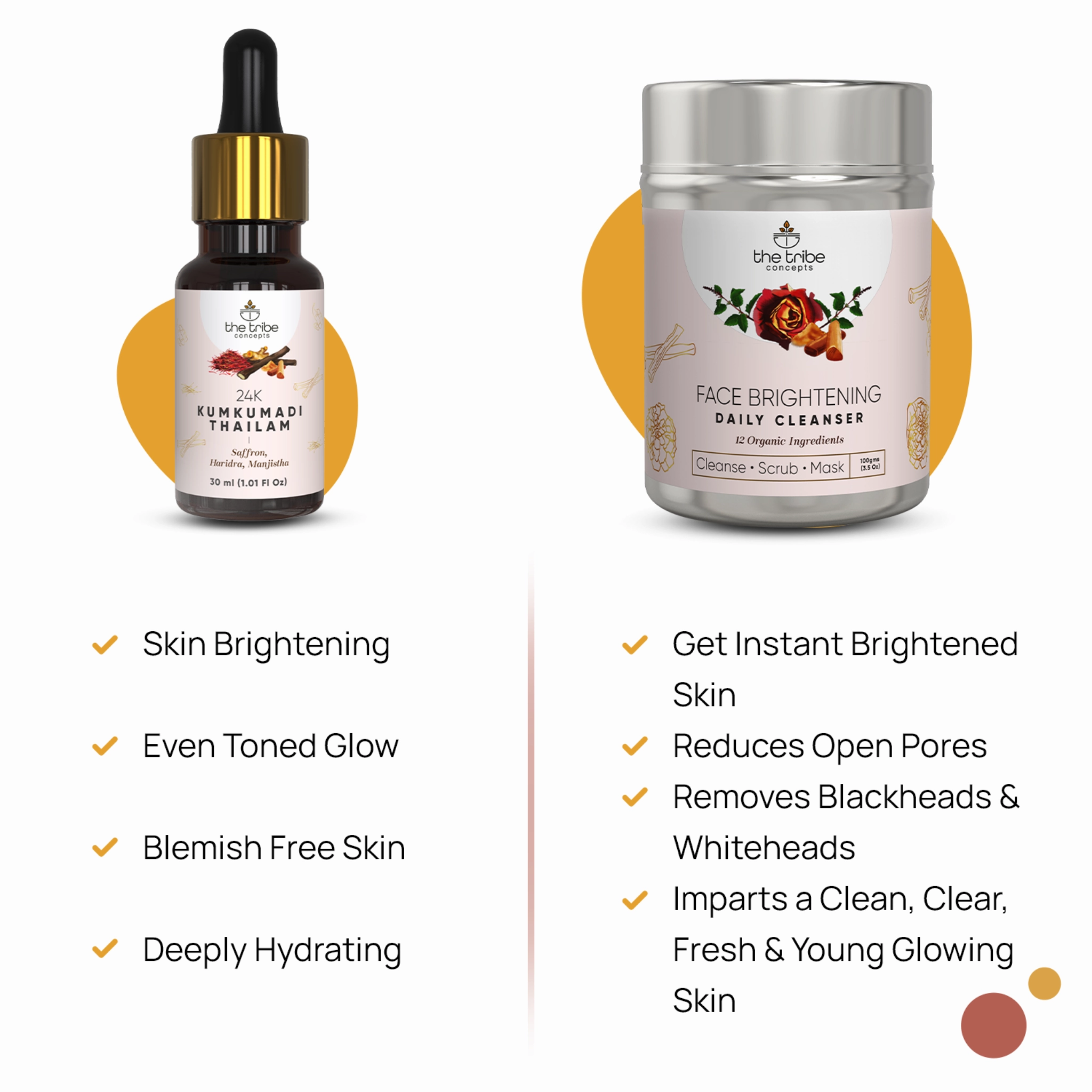 Face Brightening Kit - Saffron & Manjistha for Instant Brightening