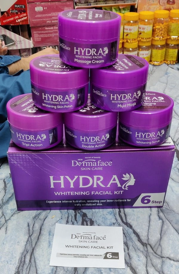 Face Derma Facial Steps Whitening Dedicated assistance Kit Hydra Whitening Kit Ergonomic 6 And Facial Glowing 300ml