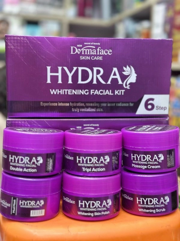 Face Derma Facial Steps Whitening Dedicated assistance Kit Hydra Whitening Kit Ergonomic 6 And Facial Glowing 300ml