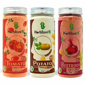 Face Pack Powders for Glowing Skin, Tan Removal | Trio Combo Pack Goodness of Tomato Potato Beetroot Powder | Ideal for Brightening Skincare Mask for All Skin Types | Unisex (550g)