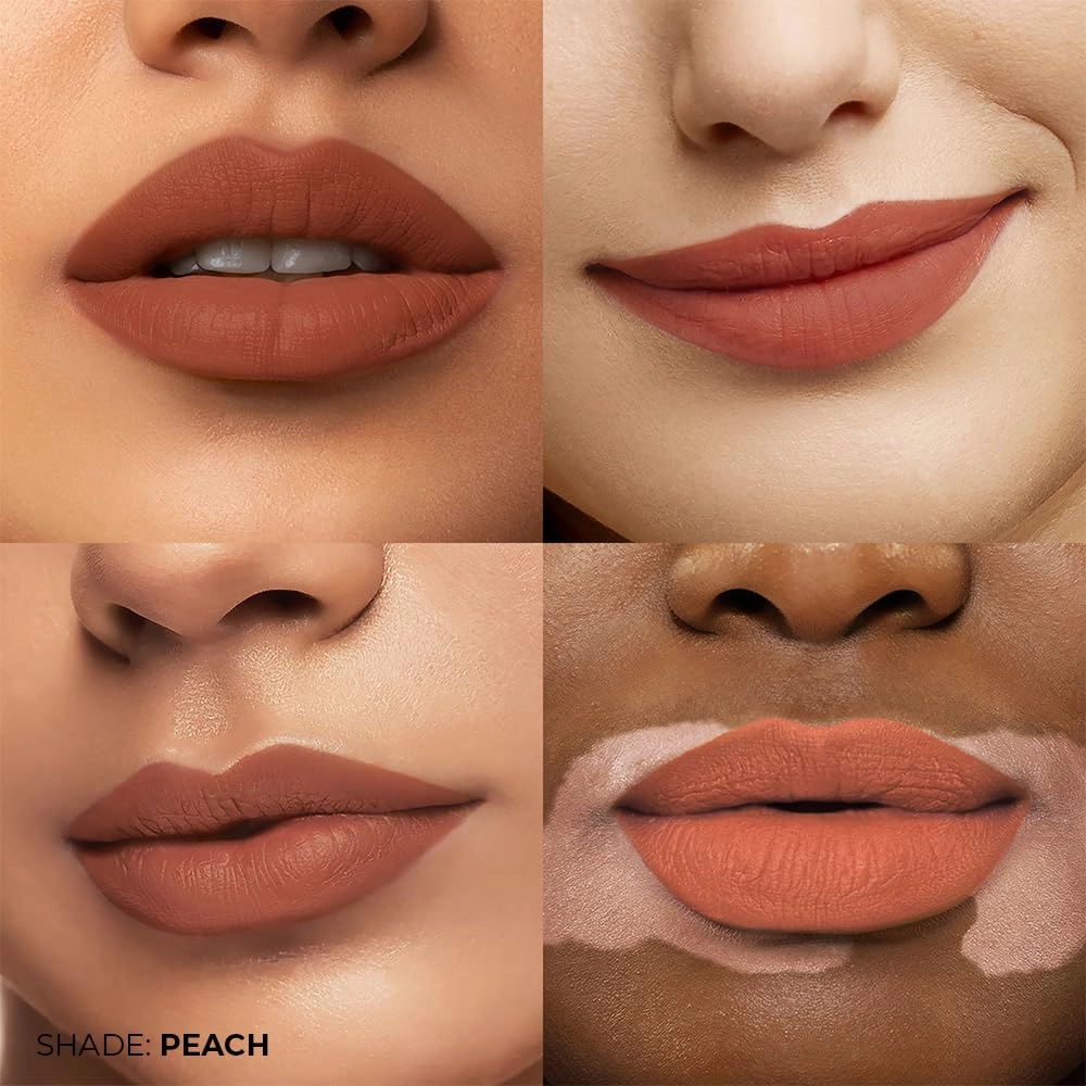 Fae Beauty Lip Whip 12Hr Comfortable Matte Liquid Lipstick (10ml) | Long Wear | Non Drying | Soft Mousse Smudgeproof Formula | Vegan | With Moisture Lock Technology | Enriched with Vitamin E and Cherry Coffee - Peach