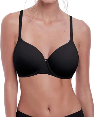 Fantasie Aura Seamless Molded T-Shirt Underwire Bra, 38G, Black