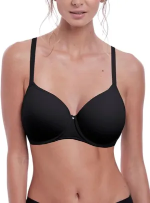 Fantasie Women's Aura Moulded Underwire Seamless T-Shirt Bra, 30FF, black