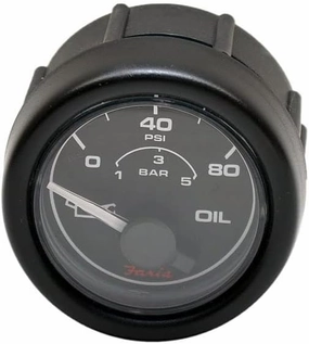 Faria Boat Oil Pressure Gauge GP7003D | 80 PSI 2 Inch Black Bayliner