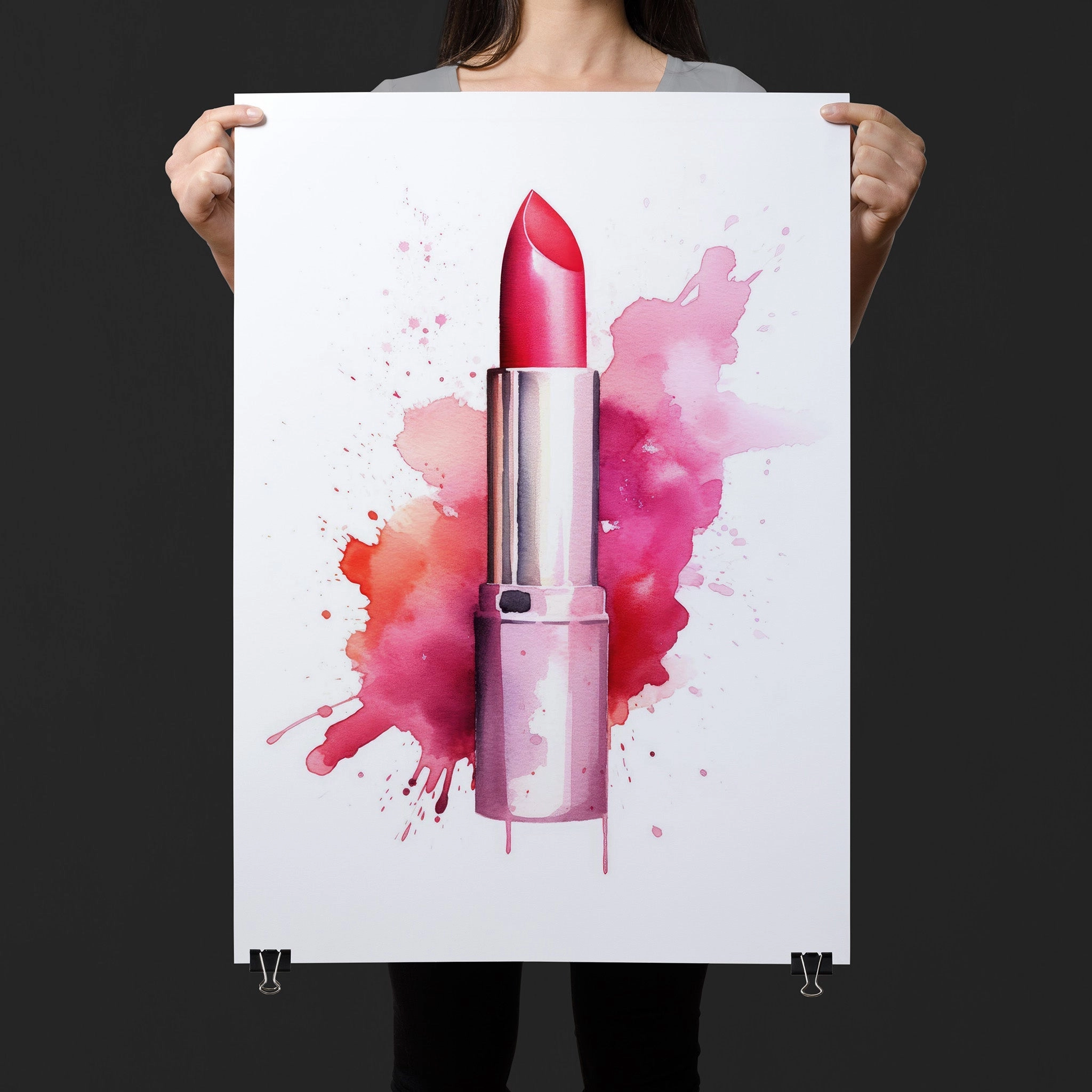 Fasion Watercolor Pink Lipstick