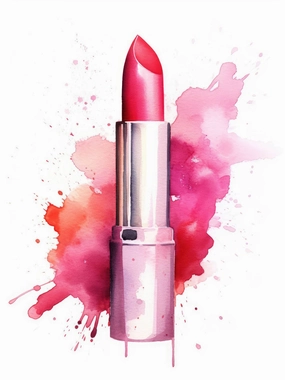Fasion Watercolor Pink Lipstick
