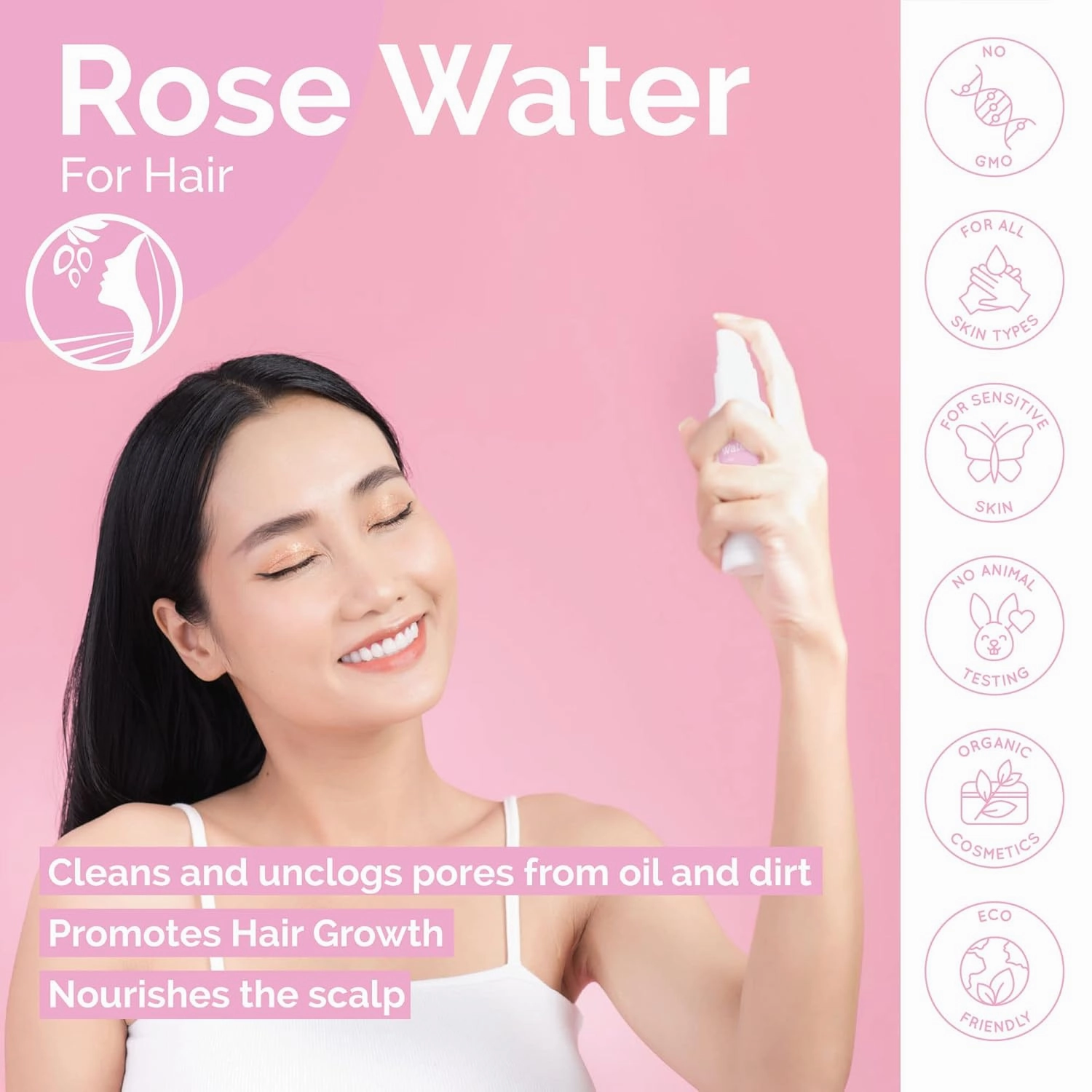 Fatima's Garden Rose Water Toner - Organic Hydrating Toner, 300ml