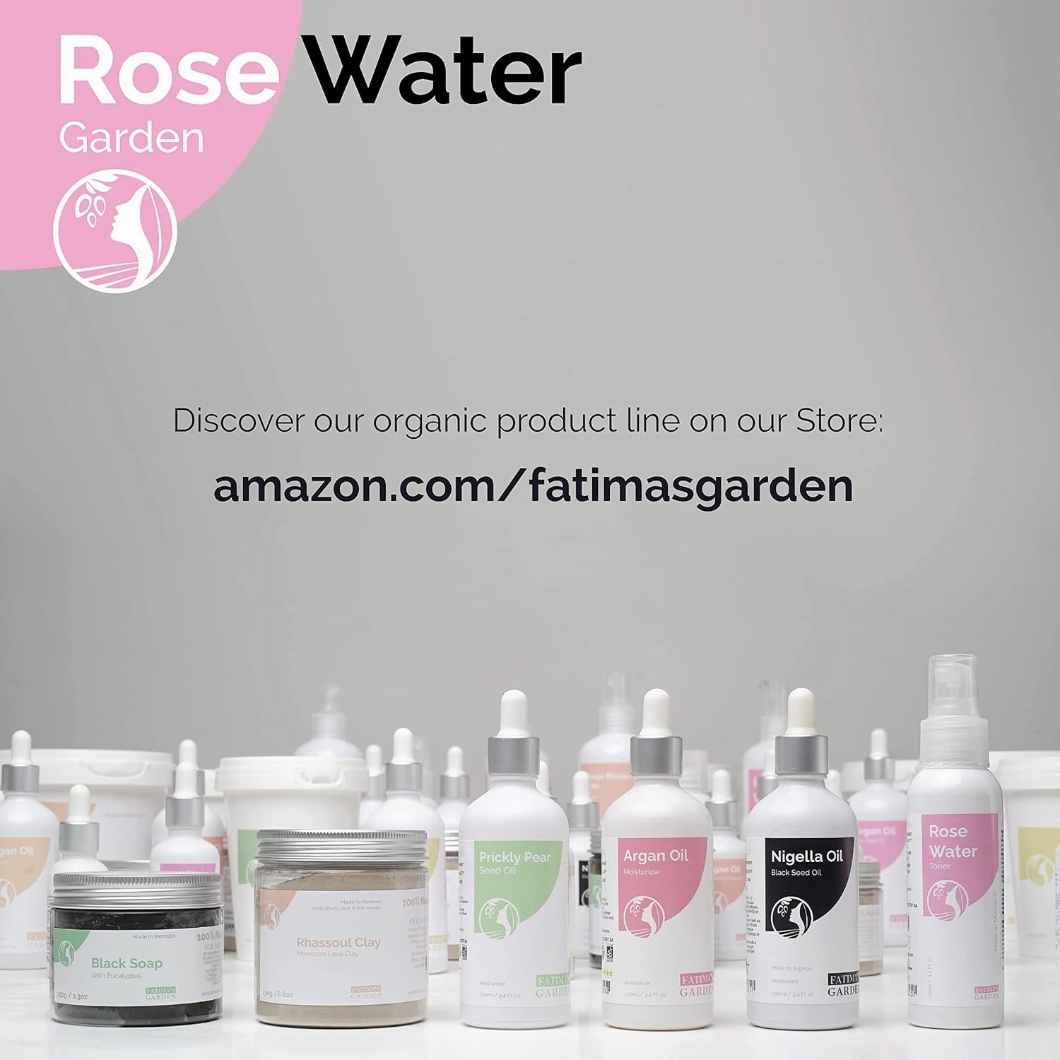 Fatima's Garden Rose Water Toner - Organic Hydrating Toner, 300ml