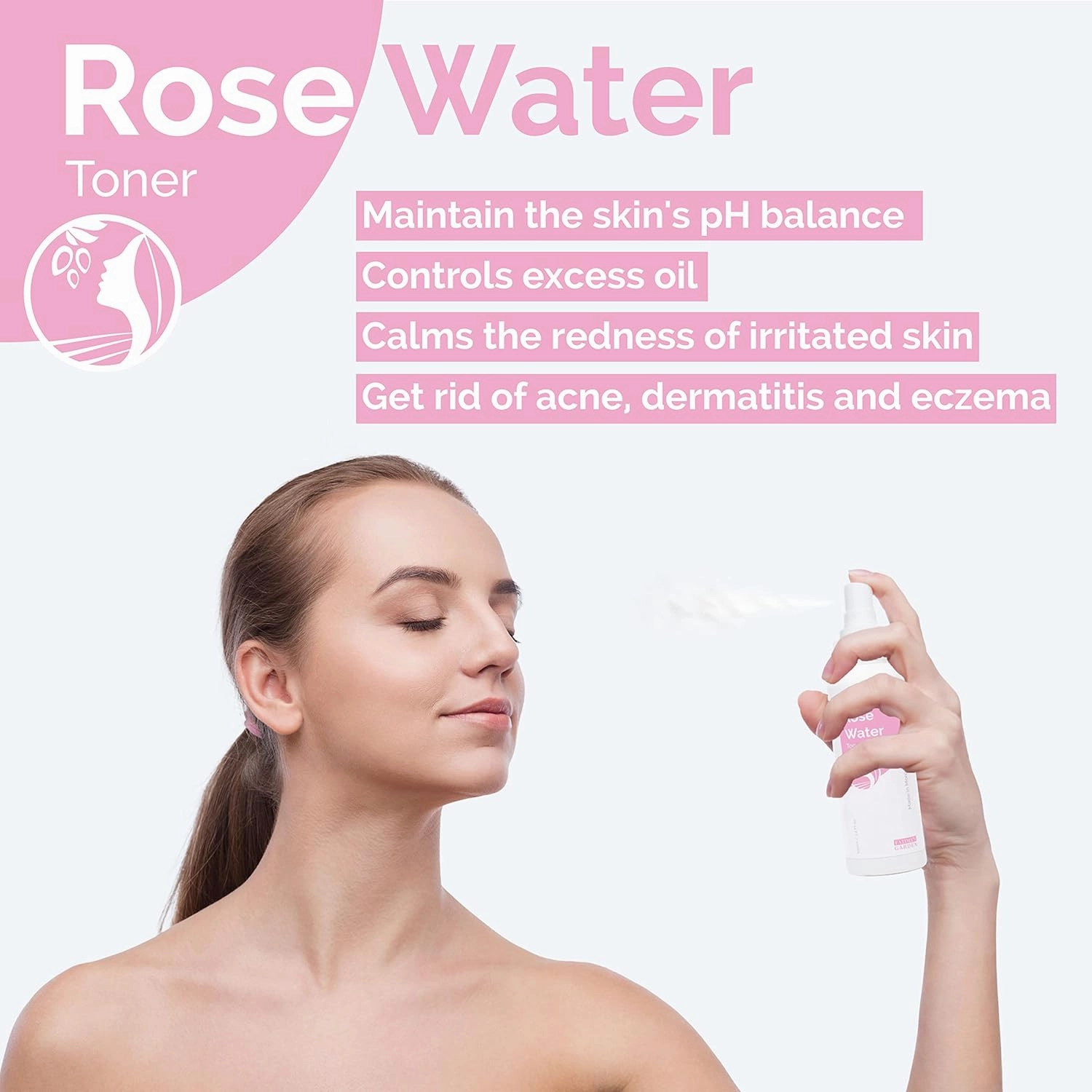 Fatima's Garden Rose Water Toner - Organic Hydrating Toner, 300ml