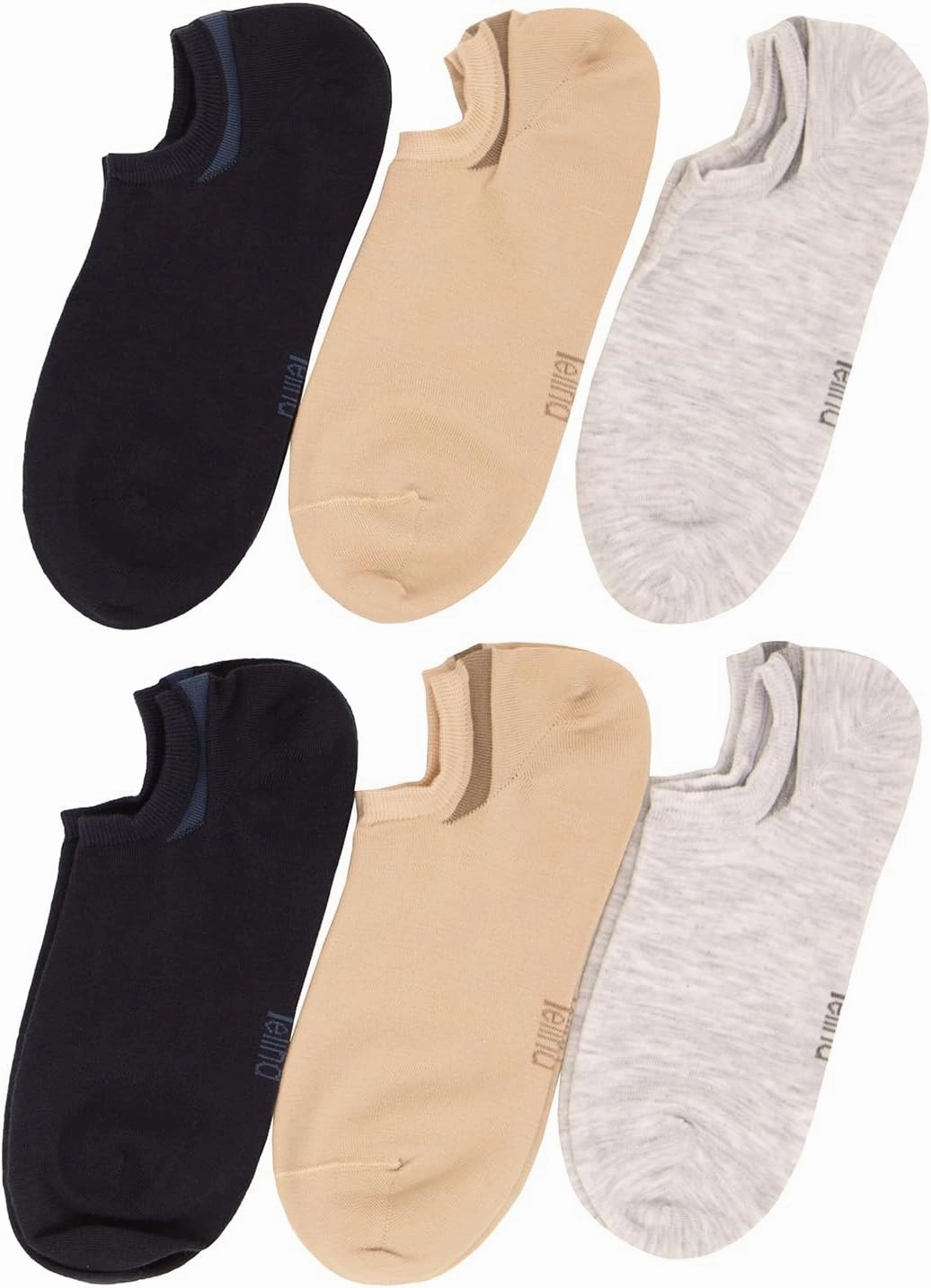 Felina Super No-Show Socks W/Heel Control 6-Pack