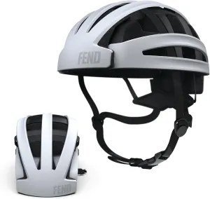 FEND One Folding Bike Helmet – 50% Collapsible, CPSC/EN1078 Certified, Award-Winning Design, for Adults, Commuters, E-Bikes, Scooters, Lightweight & Adjustable