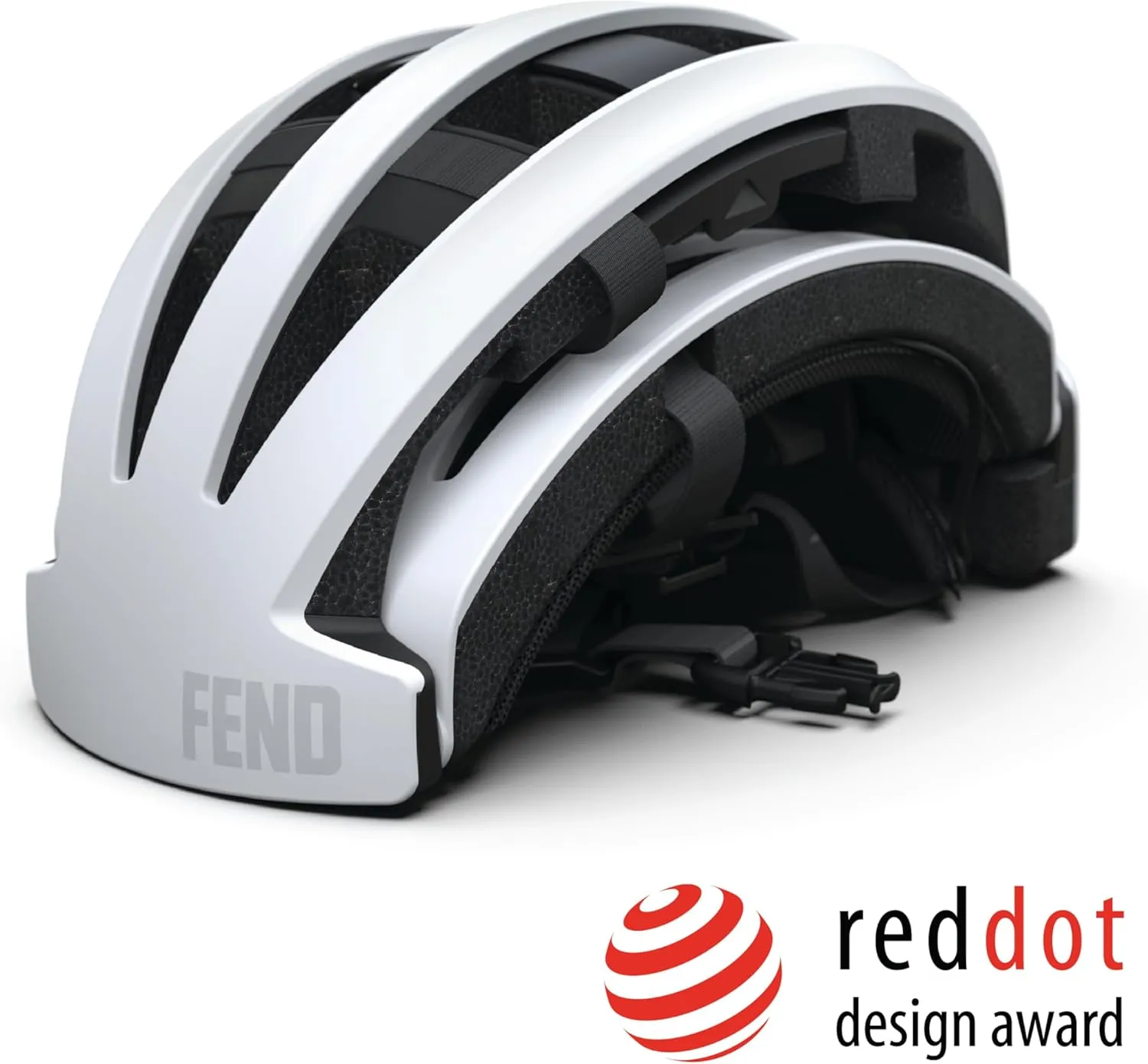 FEND One Folding Bike Helmet – 50% Collapsible, CPSC/EN1078 Certified, Award-Winning Design, for Adults, Commuters, E-Bikes, Scooters, Lightweight & Adjustable