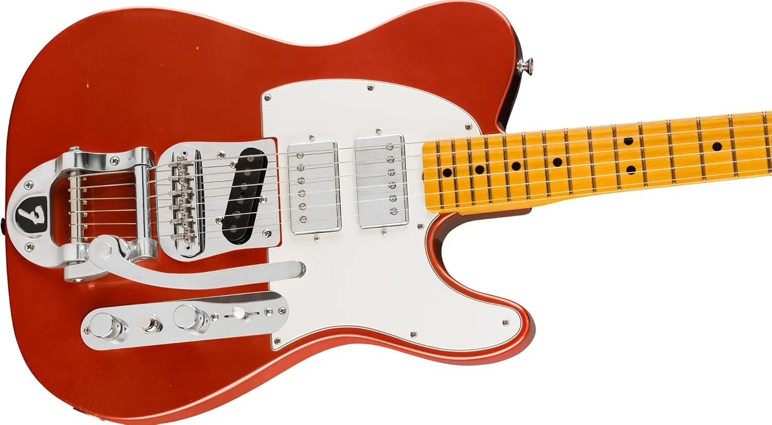 Fender Stories Collection Mike Campbell Red Dog Telecaster - Red Dog Red Bundle with Case, Strap, Instrument Cable, and Guitar Cleaning Kit
