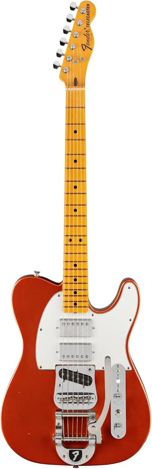 Fender Stories Collection Mike Campbell Red Dog Telecaster - Red Dog Red Bundle with Case, Strap, Instrument Cable, and Guitar Cleaning Kit