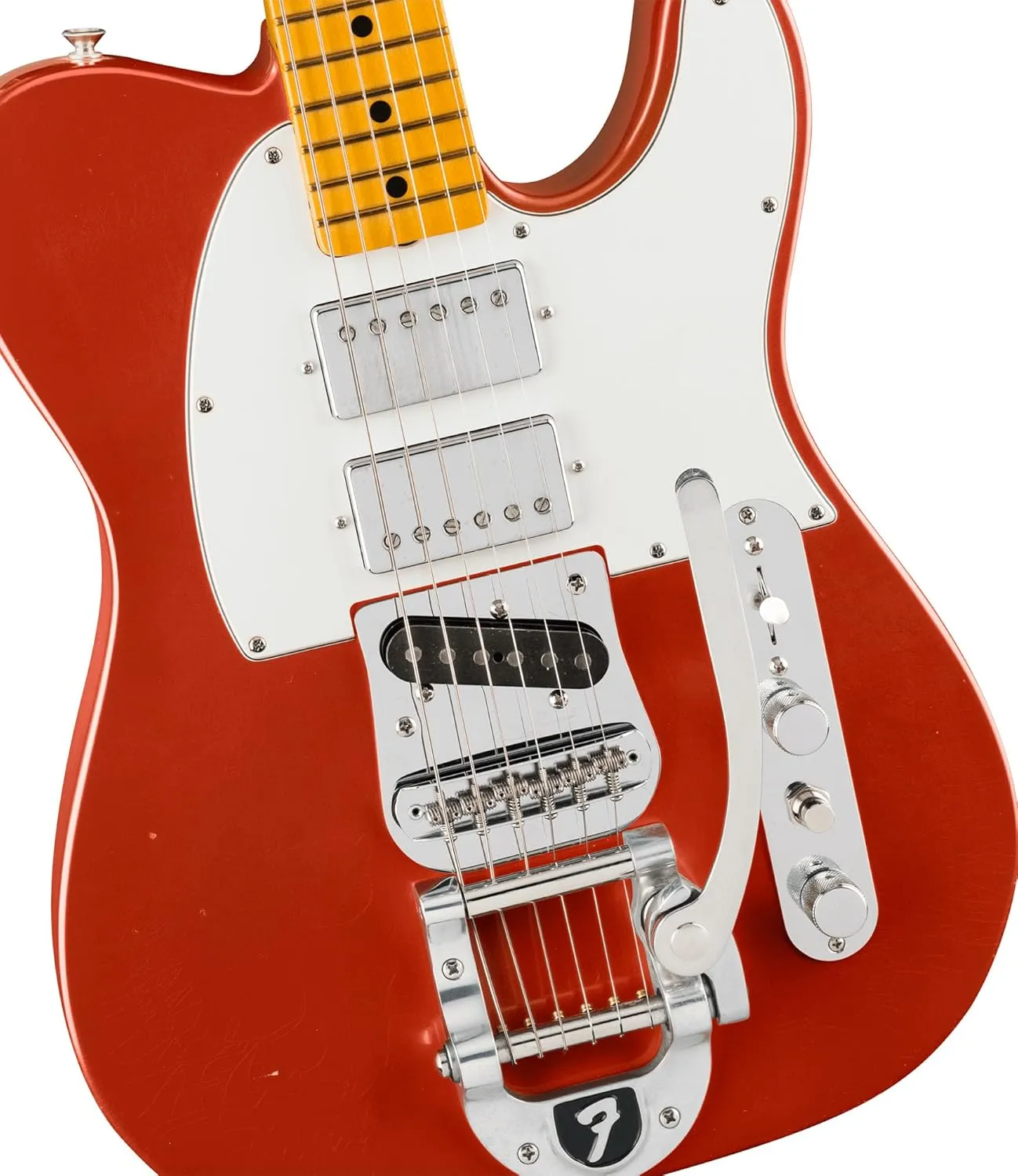 Fender Stories Collection Mike Campbell Red Dog Telecaster - Red Dog Red Bundle with Case, Strap, Instrument Cable, and Guitar Cleaning Kit