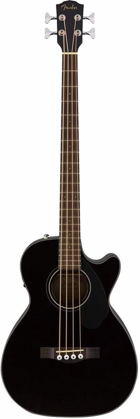 Fender Acoustic Bass Guitar 4-String with Fishman Bass Acoustic Guitar Pickup with Tuner and Equalizer, Classic Design with Rounded Walnut Fingerboard, Mahogany Construction, Spruce Top