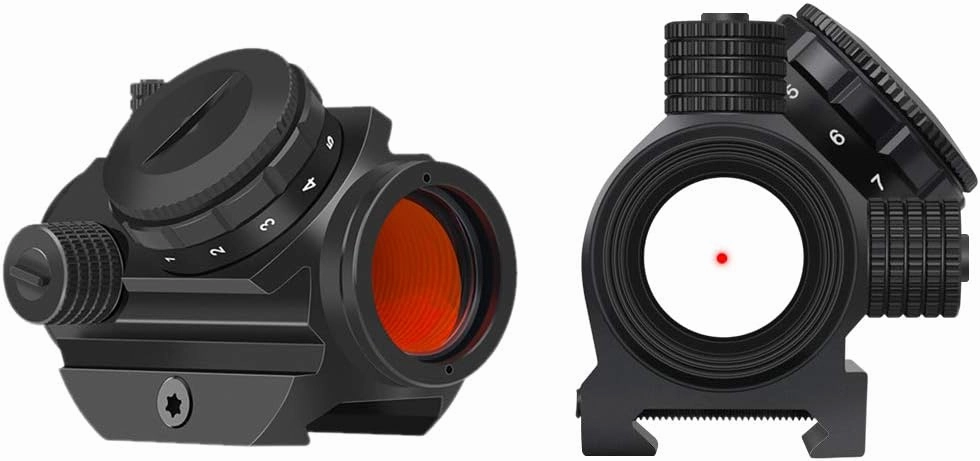Feyachi RDS-22 2 MOA Red Dot Sight Compact Red Dot Scope 1 x 22mm，Selectable with 5 Slots 0.83”Riser Mount