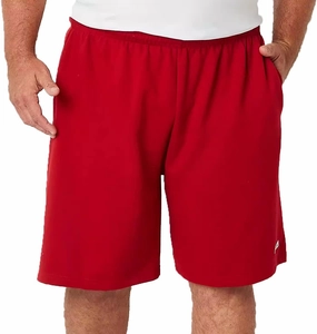 Fila Men's Big & Tall Chachi Workout Rich Fleece 3 Pocket Shorts (Large Tall, Red)