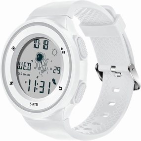 findtime Digital Electronic Watches Sports 5ATM Waterproof Watch Dual Time Display Luminous Wristwatch with Countdown Stopwatch Calendar Alarm Simple Digital Watch for Women and Men