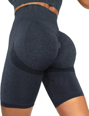FITTOO Women's Seamless Scrunch Butt Lift Biker Shorts High Waist Booty Contour Workout Yoga Gym Shorts