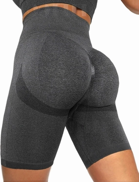 FITTOO Women's Seamless Scrunch Butt Lift Biker Shorts High Waist Booty Contour Workout Yoga Gym Shorts