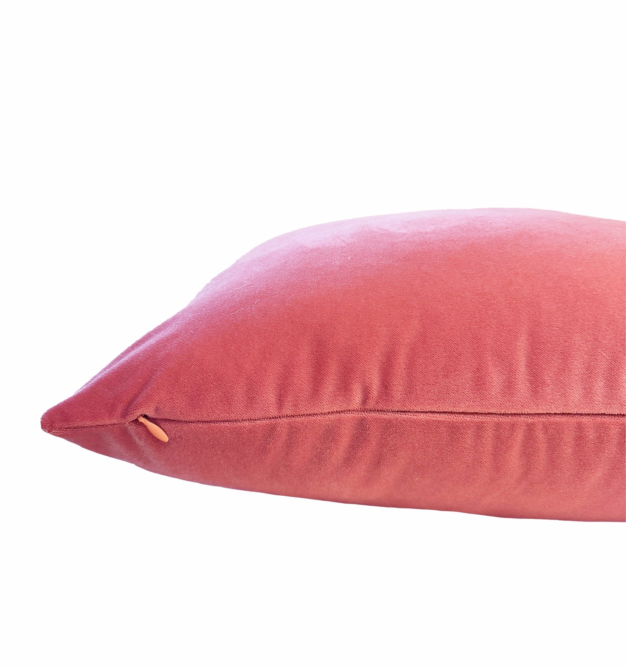 Flamingo Pink Solid Velvet Throw Pillow
