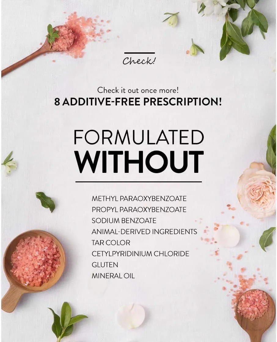 Flouride-Free Himalayan Pink Salt Toothpaste, 3.4 oz [3-Pack] - Ice Mint w/Aloe Vera | Vegan, Cruelty-Free, Paraben-Free Plaque & Tartar Remover Oral Care Travel Size Toothpaste