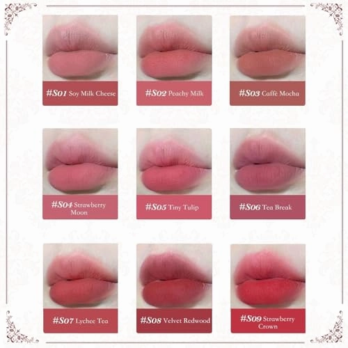 Flower Knows Strawberry Rococo Cloud Lip Cream Matte Liquid Lipstick-Long Lasting&Highly Pigmented Lip Stain -Velvety Waterproof Lip Makeup for Girls&Women-0.12 Fl Oz,1 Count(S02 Peachy Milk)