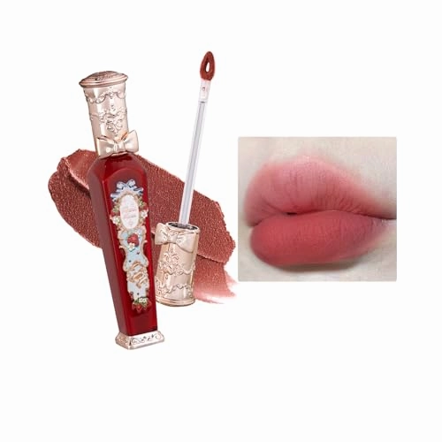 Flower Knows Strawberry Rococo Cloud Lip Cream Matte Liquid Lipstick-Long Lasting&Highly Pigmented Lip Stain -Velvety Waterproof Lip Makeup for Girls&Women-0.12 Fl Oz,1 Count(S07 Lychee Tea)