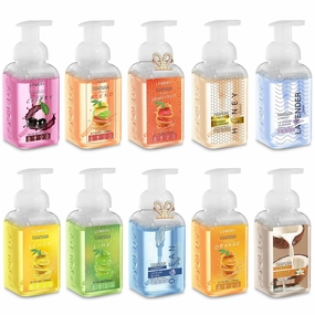 Foaming Hand Soap Pack of 10 - Moisturizing Hand Soap with Aloe Vera and Essential Oils - Alcohol-Free Hand Wash in Citrus Blend, Lemon, Orange, Lime, Grapefruit, Black Cherry Fragrances & More, Scented Hand Wash for Kitchen or Bathroom