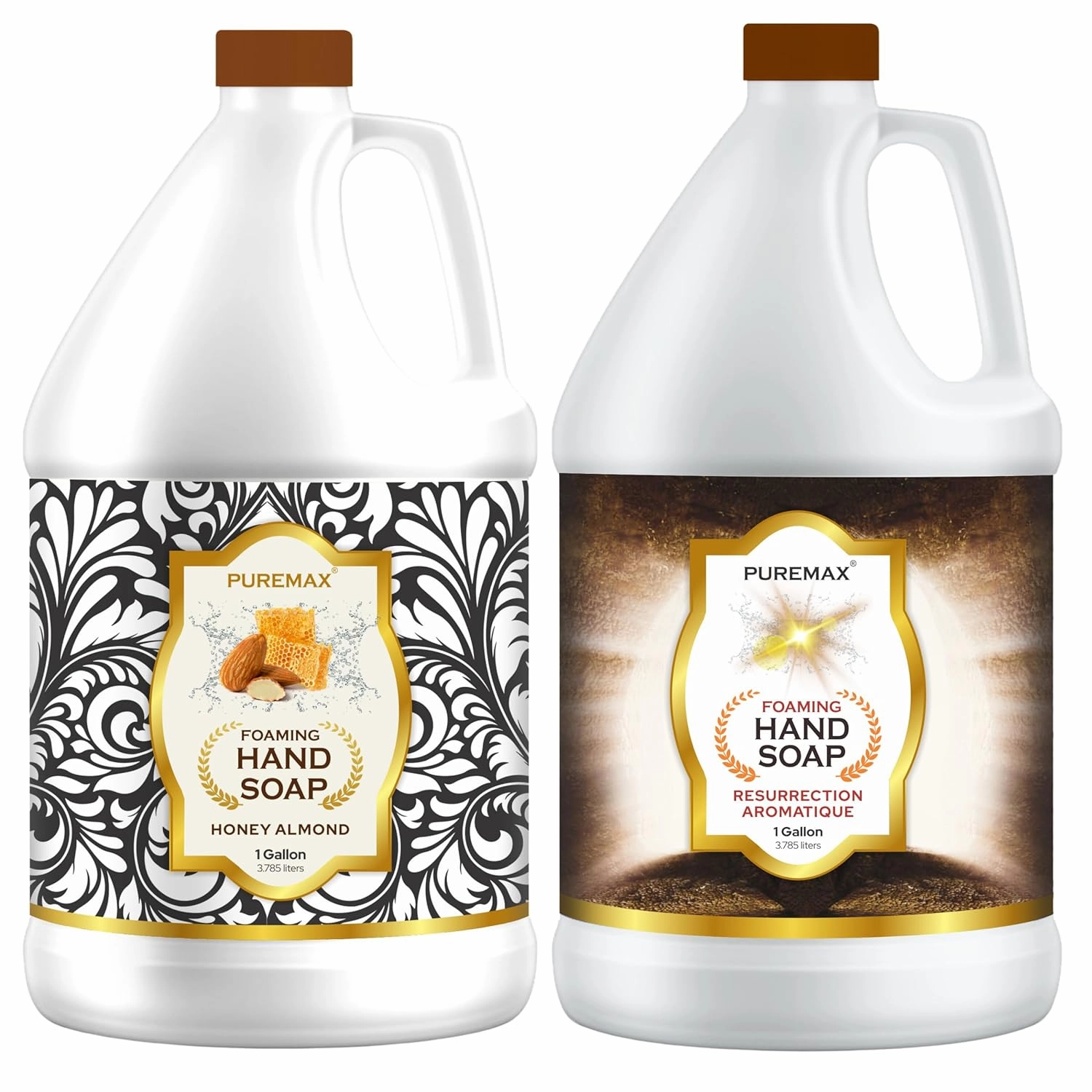 Foaming Hand Soap Refills with Essential Oils | Honey Almond and Citrus | Gentle, Moisturizing | Biodegradable Formula | Made in USA | 128 Fl Oz (1 Gallon) |
