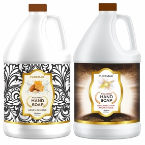 Foaming Hand Soap Refills with Essential Oils | Honey Almond and Citrus | Gentle, Moisturizing | Biodegradable Formula | Made in USA | 128 Fl Oz (1 Gallon) |