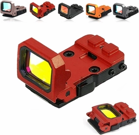 Folding Flip Up Red Dot Compact Reflex Sight Red Dot Compact RMR Flip for Mounts and Slides for Outdoor Hunting with Heightened Base for Rifle Pistol Handgun