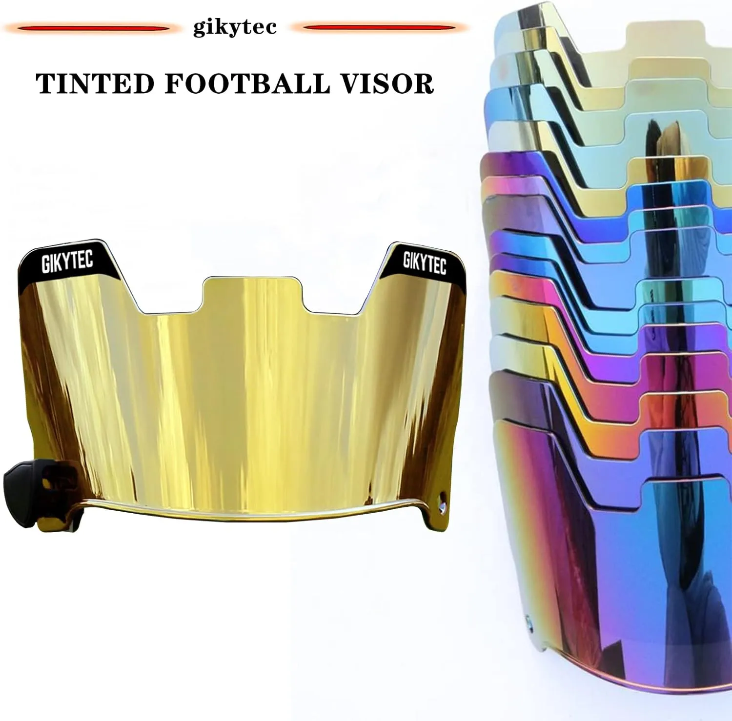 Football Visor Youth Football Helmet Visor Scratch Resistant UV Block Facial Protection Visor for Football Helmet