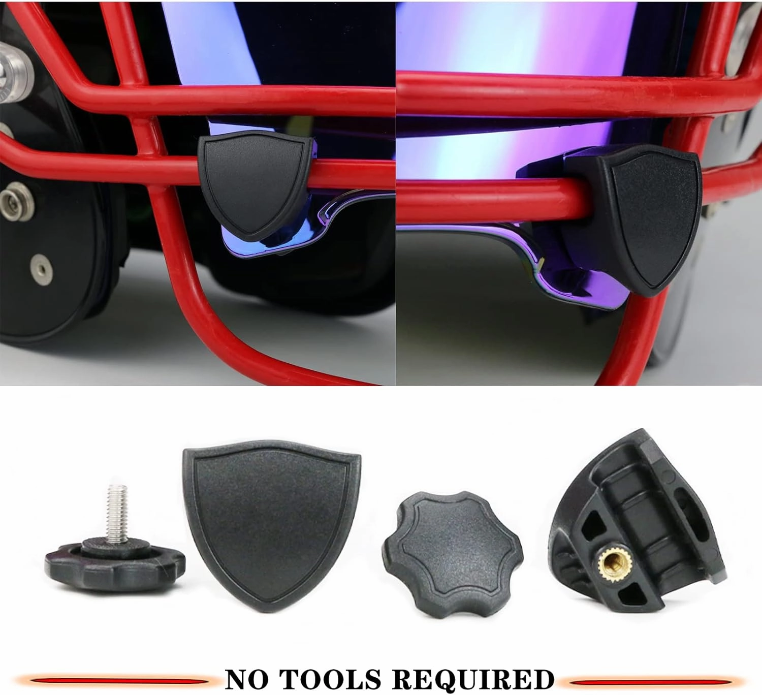 Football Visor Youth Football Helmet Visor Scratch Resistant UV Block Facial Protection Visor for Football Helmet