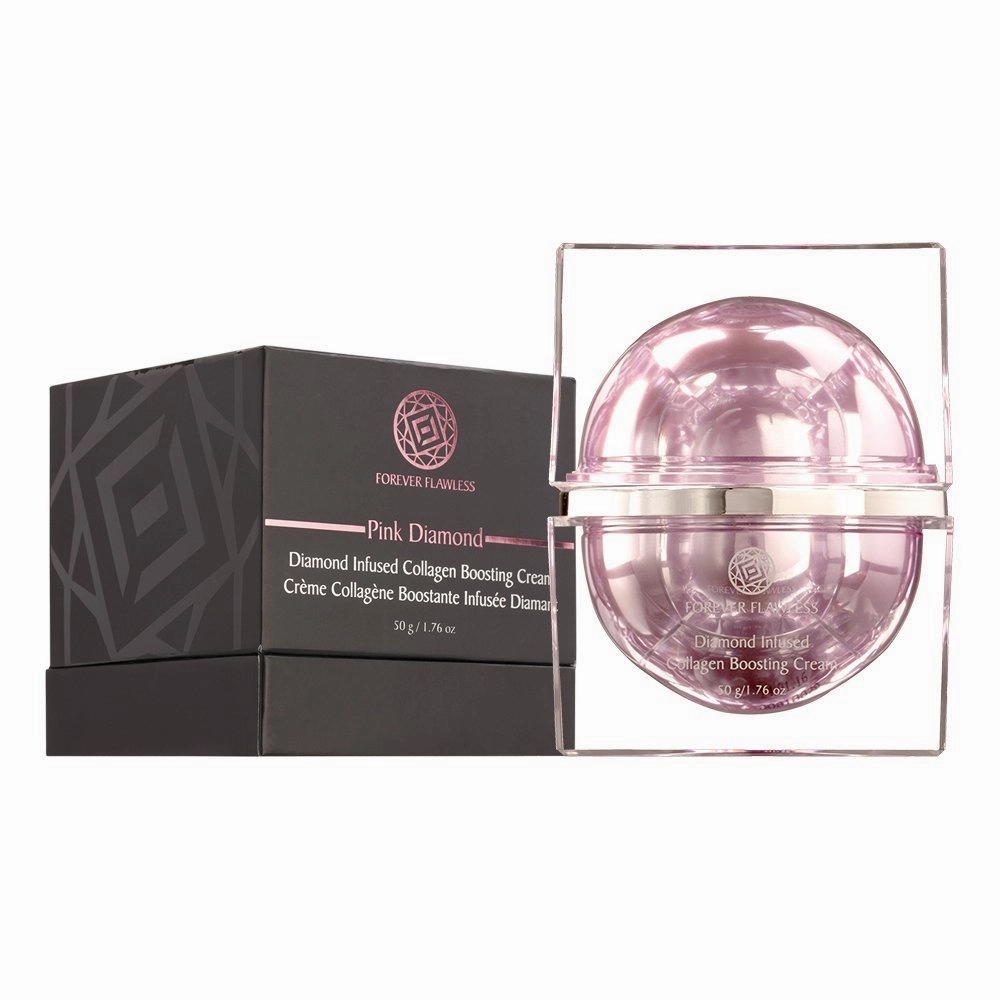 Forever Flawless Diamond Infused Collagen Boosting Cream Designed for Anti-Aging, Facial Moisturizer for Women, Anti-Wrinkle, Collagen Booster for Face and Neck, FF32 (1.76 oz)