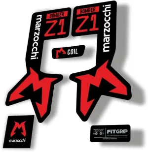 Fork Replacement Decal Sticker Compatibale for Marzocchi Z1 2025 Series Red (Matte)
