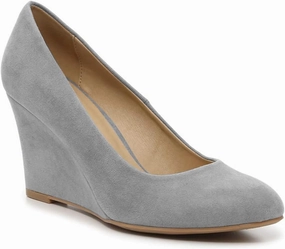 FOWT Women's Classic Wedge Pumps Basic Closed Almond Toe Thick High Heels Slip On Comfy Shoes Casual Dress Comfort Soft Walking Shoes, Nude US Size 4-16 M