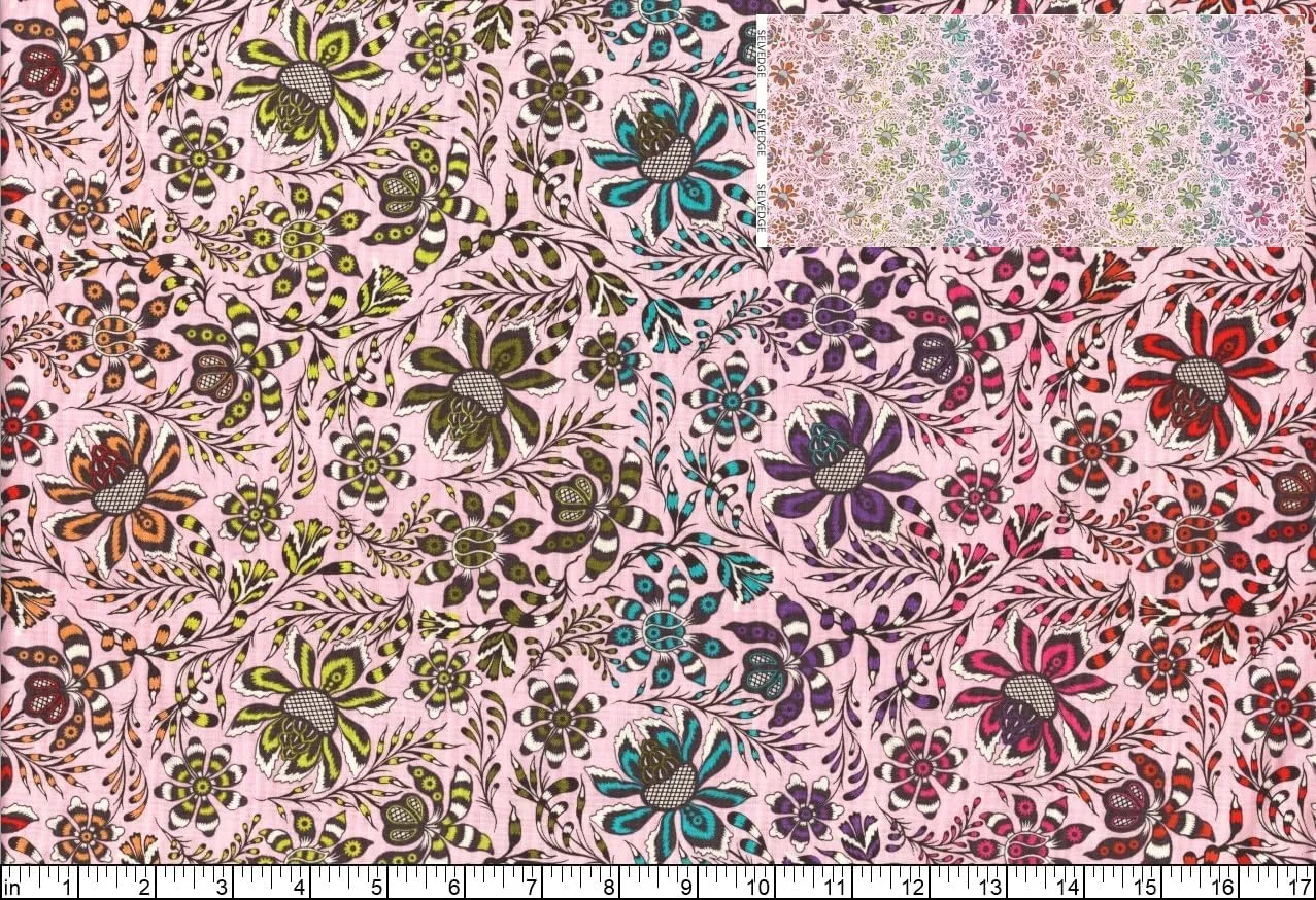 Free Spirit Roar by Tula Pink Wild Vine, Fabric by The Yard (Blush)
