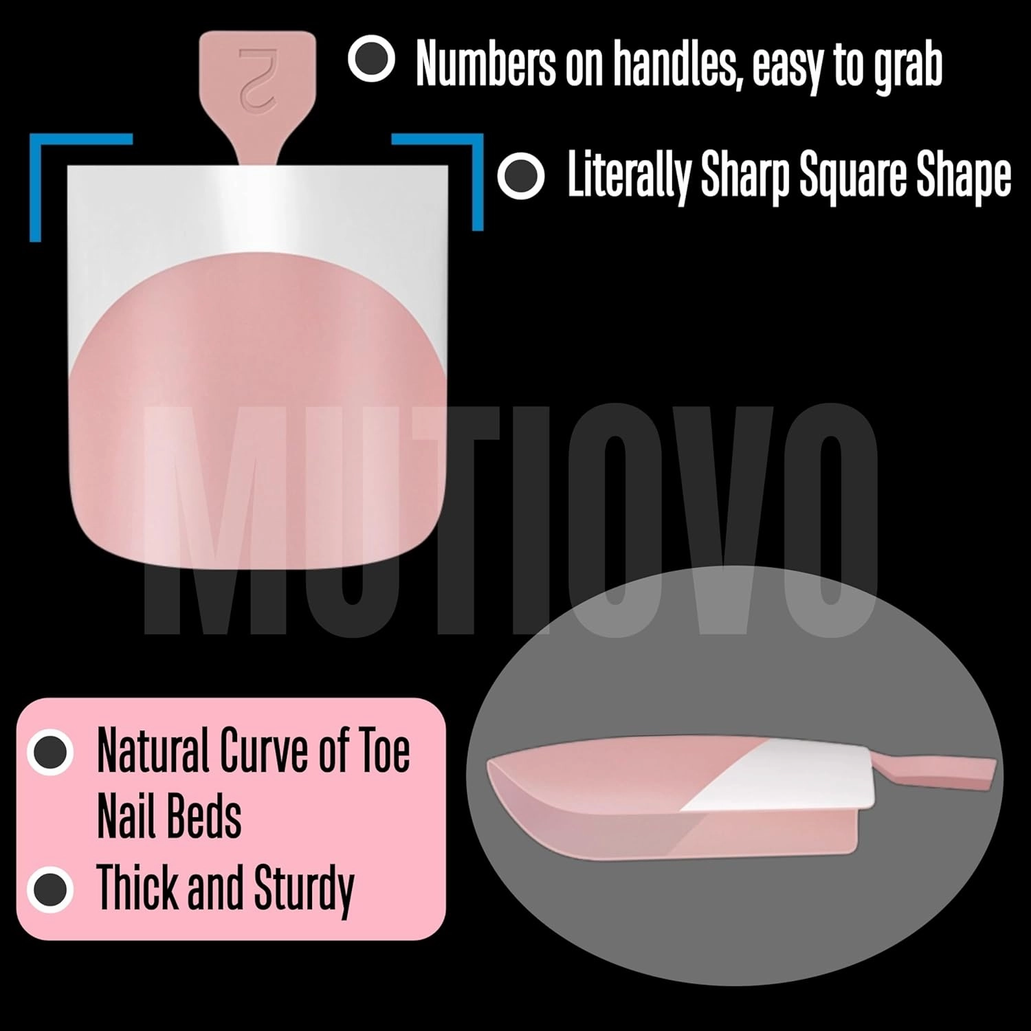 French Tip Toe Nail Tips Press on, Sharp Square Pre-Designed Soft Gel False Toenail Extension, BABY PINK Pre-applied Tip Primer & Base Coat, Full Cover Acrylic for DIY x 15 Sizes 240 pcs