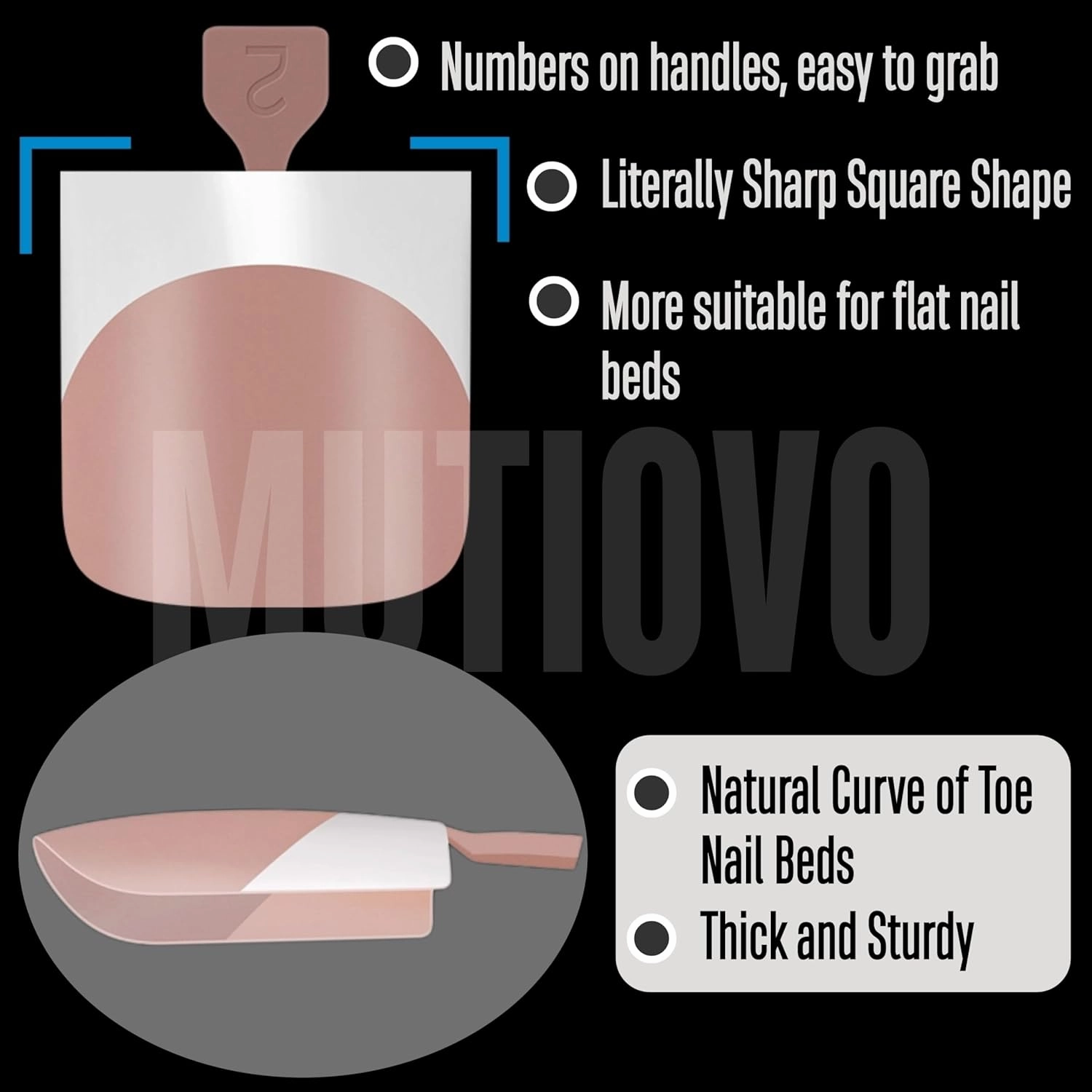 French Tip Toe Nail Tips Press on, Sharp Square Pre-Designed Soft Gel False Toenail Extension, BROWN PINK Pre-applied Tip Primer & Base Coat, Full Cover Acrylic for DIY x 15 Sizes 240 pcs