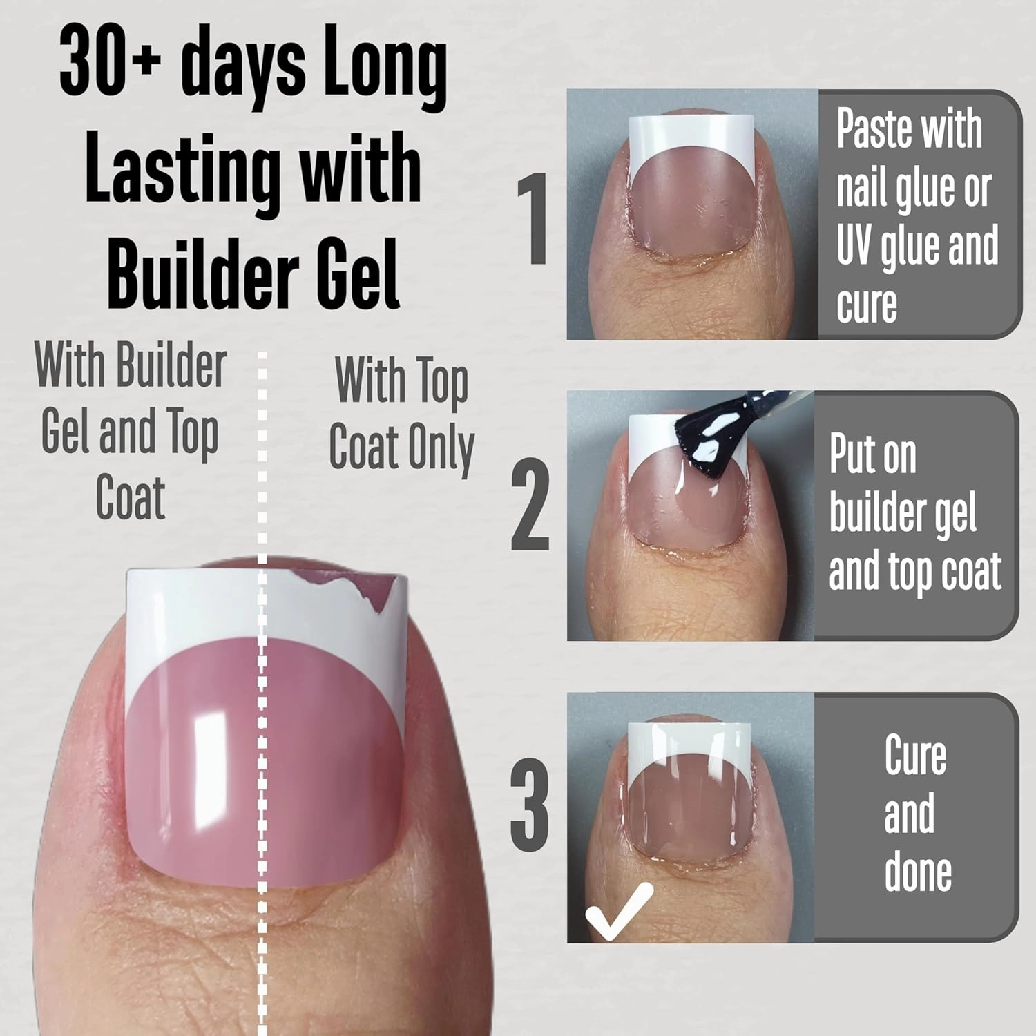 French Tip Toe Nail Tips Press on, Sharp Square Pre-Designed Soft Gel False Toenail Extension, BROWN PINK Pre-applied Tip Primer & Base Coat, Full Cover Acrylic for DIY x 15 Sizes 240 pcs