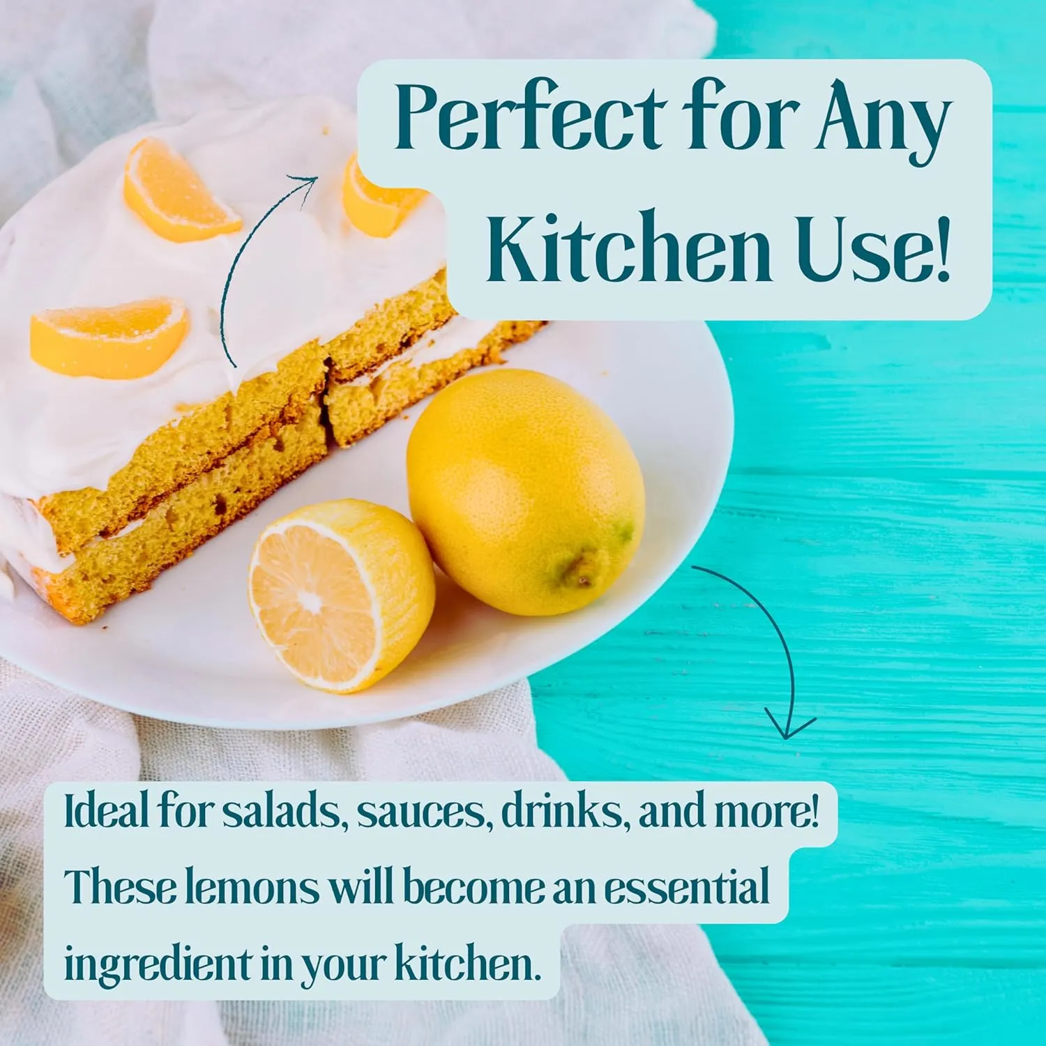 Fresh Lemons - 5 lb Bag of Whole, Juicy, Non-GMO Citrus - Perfect for Cooking, Baking, and Beverages