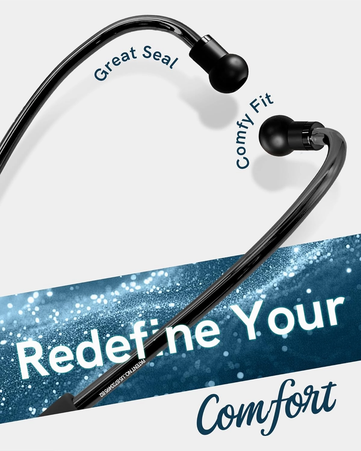 FriCARE Tunable Stethoscope - Dual Head Estetoscopio for Nurses, Doctors, Paramedics, Students - FSA/HSA Eligible Stethoscopes, Smooth Black Tube, Matte Splatter Red-White Finish Chestpiece