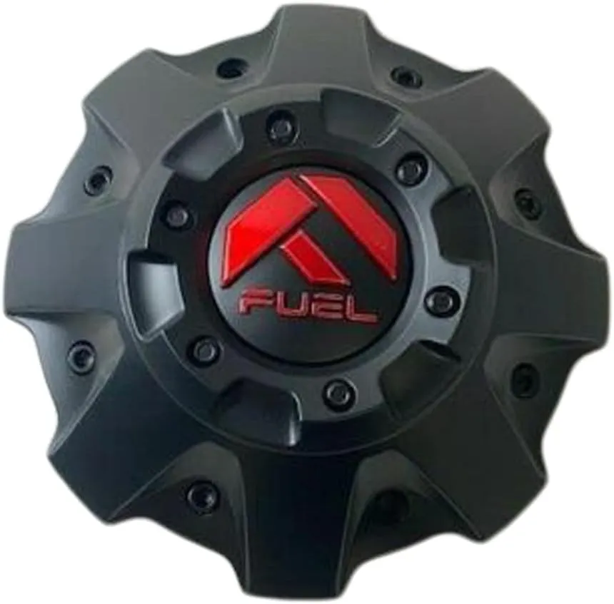 Fuel Off-Road 1001-63MBQ Matte Black with Red Logo Wheel Center Cap
