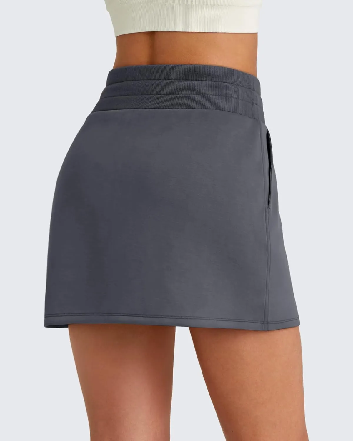 G4Free Smoofit Sweat Skirts for Women Soft Drawstring Summer Casual Lounge Skirt with Pockets