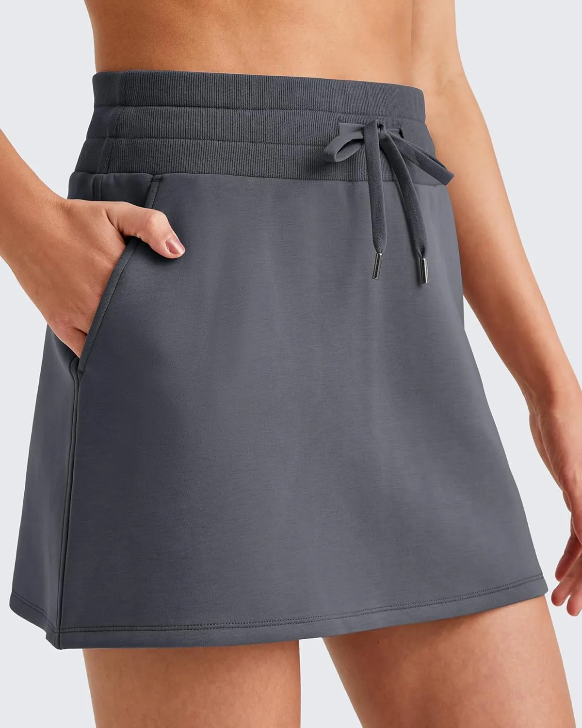 G4Free Smoofit Sweat Skirts for Women Soft Drawstring Summer Casual Lounge Skirt with Pockets