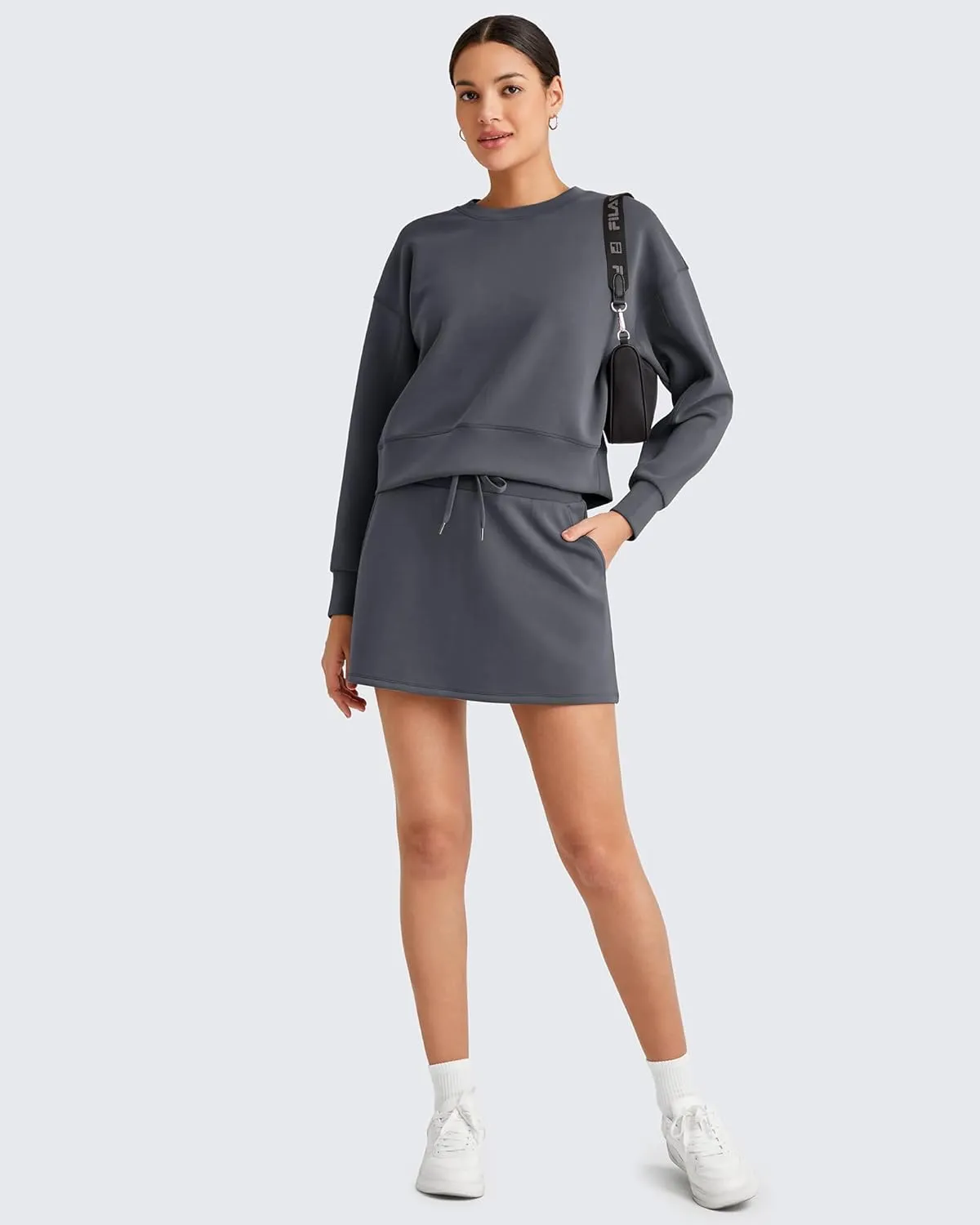 G4Free Smoofit Sweat Skirts for Women Soft Drawstring Summer Casual Lounge Skirt with Pockets