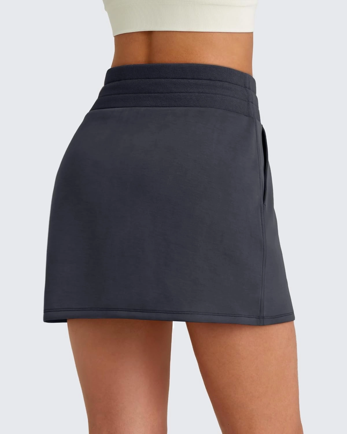 G4Free Smoofit Sweat Skirts for Women Soft Drawstring Summer Casual Lounge Skirt with Pockets